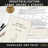 Industrial Revolution- Labor Unions & Strikes Graphic Orga