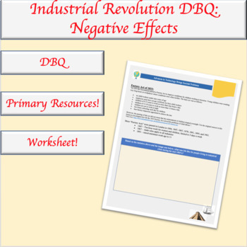 Preview of Industrial Revolution Lesson Plan | DBQ | Urbanization | Negative Impact of Ind.
