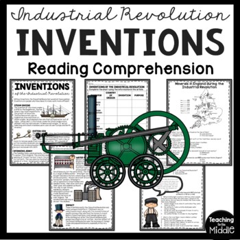 Preview of Industrial Revolution Inventions Reading Comprehension Worksheet and DBQ