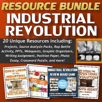 Preview of Industrial Revolution Resource Bundle (Projects, Source Analysis, PPT's, etc)