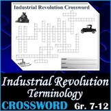 Industrial Revolution Terminology Crossword Puzzle Activit