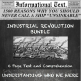 Industrial Revolution Informational Text Worksheets Bundle