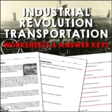 Industrial Revolution Transportation Reading Worksheets an