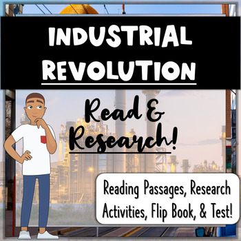 Preview of Industrial Revolution Unit:  Reading Passages, Lap Book, Lesson Plans, Research!