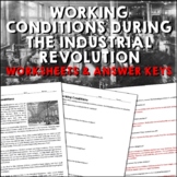 Industrial Revolution Working Conditions Reading Worksheet