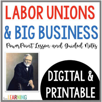 Preview of Industrial Revolution and the Labor Movement - Lesson and Notes Activity