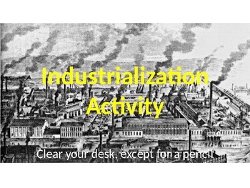 Preview of Industrialization Activity (FUN, Interactive, Creative) Urban Game