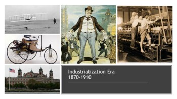 Preview of Industrialization, Gilded Age and the Progressive Era -PowerPoint & Guided Notes