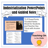 Industrialization PowerPoints and Guided Notes | Quiz Included