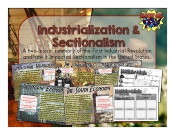 Preview of Industrialization & Sectionalism: PowerPoint and Infographic Notes
