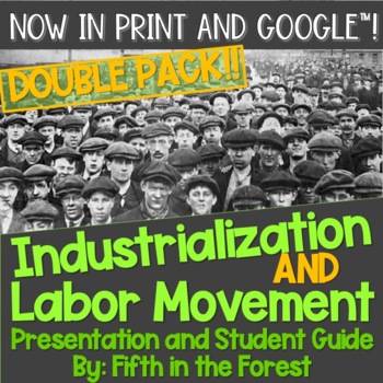 Preview of Industrialization & Labor Movement PowerPoint and Study Guide Distance Learning