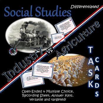 Preview of Industry v Agriculture Task Cards~Social Studies~Differentiated~Studies Weekly