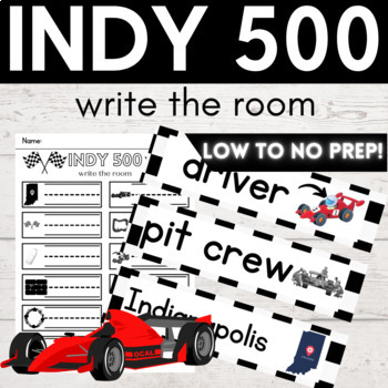 Preview of Indy 500 Write the Room Content Vocabulary Activity 