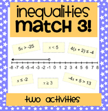 Solving One & Two Step Inequalities: A Matching Activity