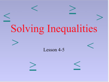 Preview of Inequalities