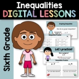 Inequalities 6th Grade Interactive Google Slides | Math Review
