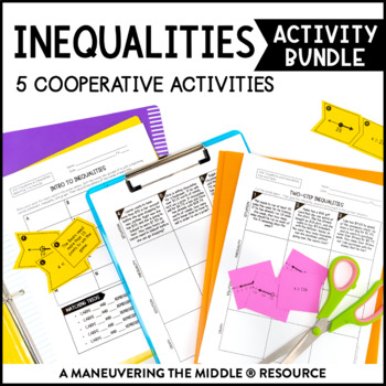 Preview of Inequalities Activity Bundle | Solving and Graphing Inequalities Activities