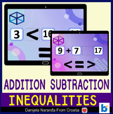 Inequalities Addition Subtraction within 20 MATH Boom ™ Cards
