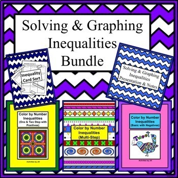 Preview of Inequalities Bundle (Solving & Graphing)