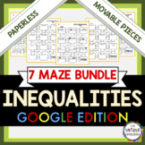 Inequalities Digital Maze Activity Bundle for Distance Learning