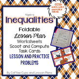 Inequalities Foldable for Interactive Notebook  with Lesso