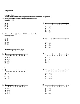 Inequalities Guided Work Worksheet 6th Grade by 6th Grade ...