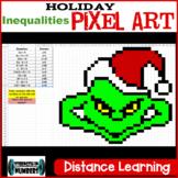 Inequalities Holiday PIXEL ART Distance Learning Google Sheets