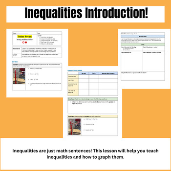 Preview of Inequalities Introduction!