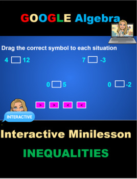 Preview of Inequalities Introduction Activity Mini Lesson Google Slides Algebra Distance