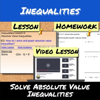 Preview of Inequalities-Lesson 6-Absolute Value Inequalities