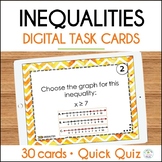 Writing and Graphing Inequalities Math Task Cards and Quiz