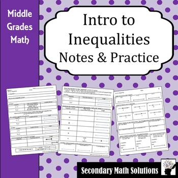 Preview of Inequalities Notes & Practice