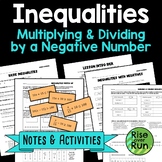 Inequalities Guided Notes & Practice Worksheets with Negatives