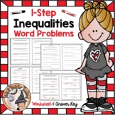 Inequalities One Step Word Problems Worksheet 1-step Inequ