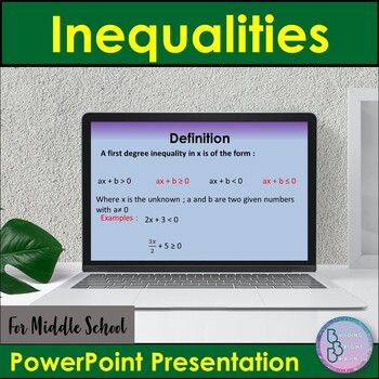 Preview of Inequalities | PowerPoint Presentation Math Lesson Slides | Middle School