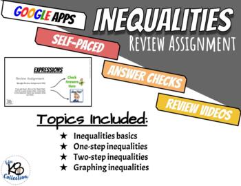 Preview of Inequalities - Review (digital) Assignment