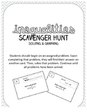 Inequalities Scavenger Hunt: Solving and Graphing