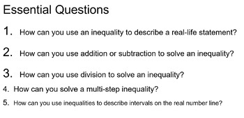 Preview of Inequalities (Smart Notebook File)