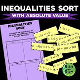 Inequalities Card Sort with Absolute Value