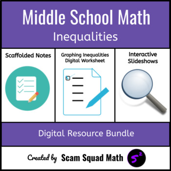 Preview of Inequalities Unit Bundle | Solving Inequalities | Middle School Math