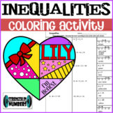 Inequalities Valentine's Day Personalized Heart Coloring Activity