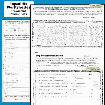 Preview of Inequalities Worksheets Algebra 1