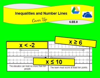 Preview of Inequalities and Number Lines Digital Cover Up Activity (6.E.E.B.8)