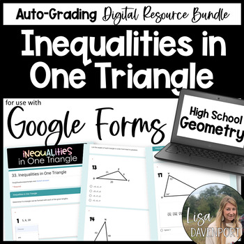 Preview of Inequalities in One Triangle Google Forms Homework