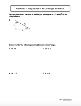7 3 triangle inequalities evaluate homework and practice
