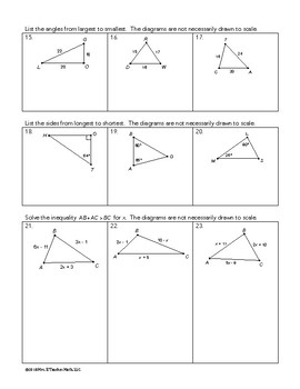 Inequalities in Triangles Lesson by Mrs E Teaches Math | TpT