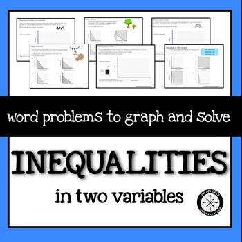Preview of INEQUALITIES in TWO VARIABLES - word problems