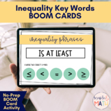Inequality Keywords and Phrases BOOM Cards™