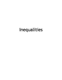 Inequality Problems