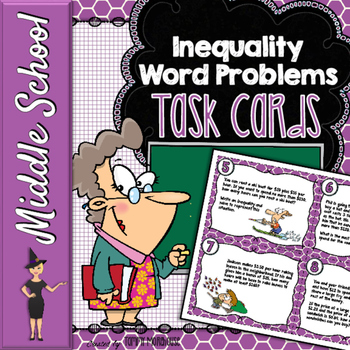 Preview of Inequality Word Problems Task Cards
